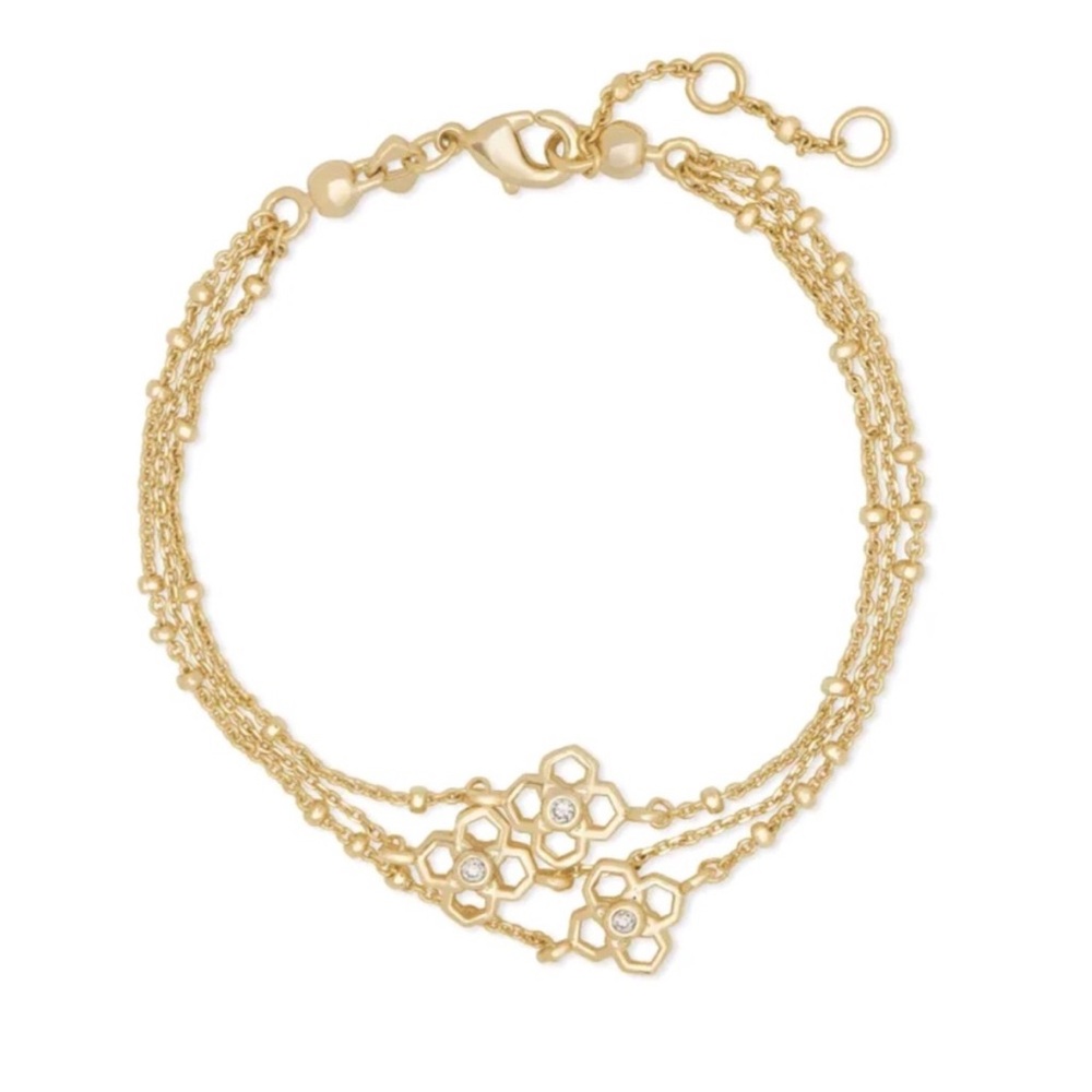 KENDRA‎ SCOTT Gold Rue Multi Strand Bracelet NWT